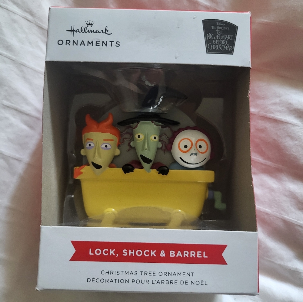 Nightmare Before Christmas Lock Shock + Barrel Tree Ornament New